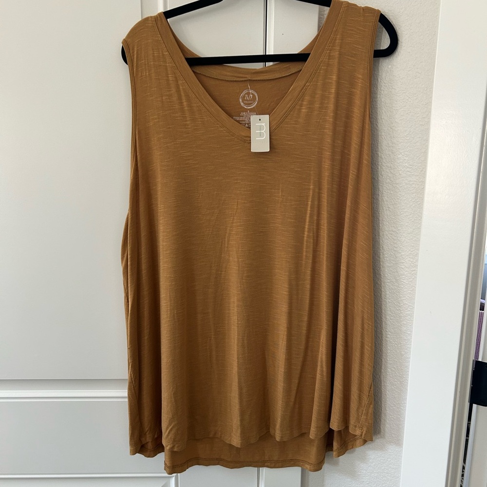 Brown Sleeveless Top